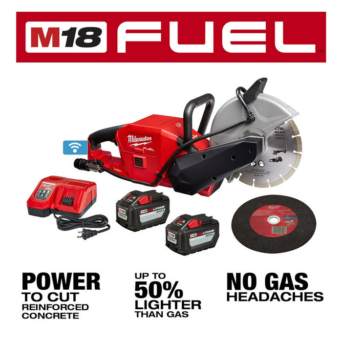 Milwaukee M18 FUEL Cordless 9" Cut-Off Saw with ONE-KEY Kit