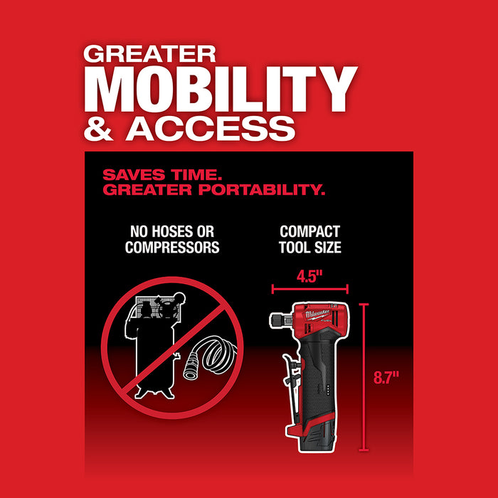 Milwaukee M12 FUEL Cordless Right Angle Die Grinder  - Tool Only