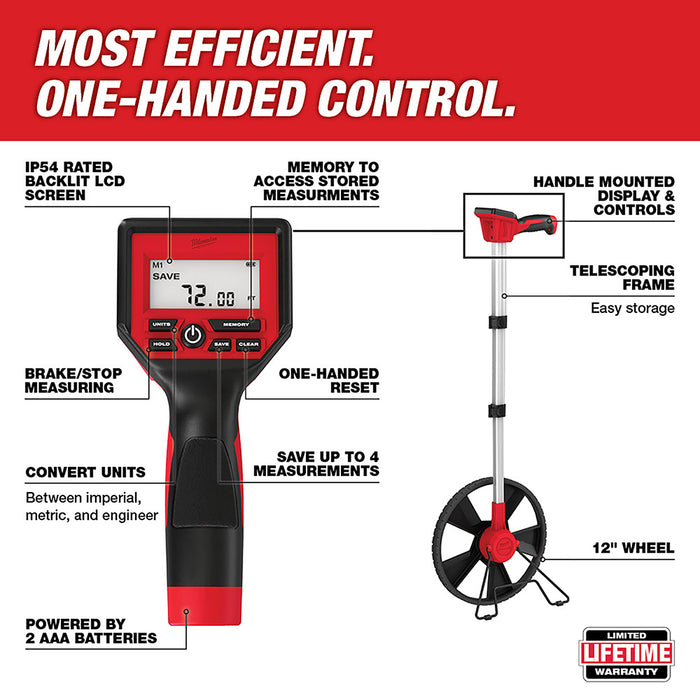 Milwaukee 12" Digital Measuring Wheel