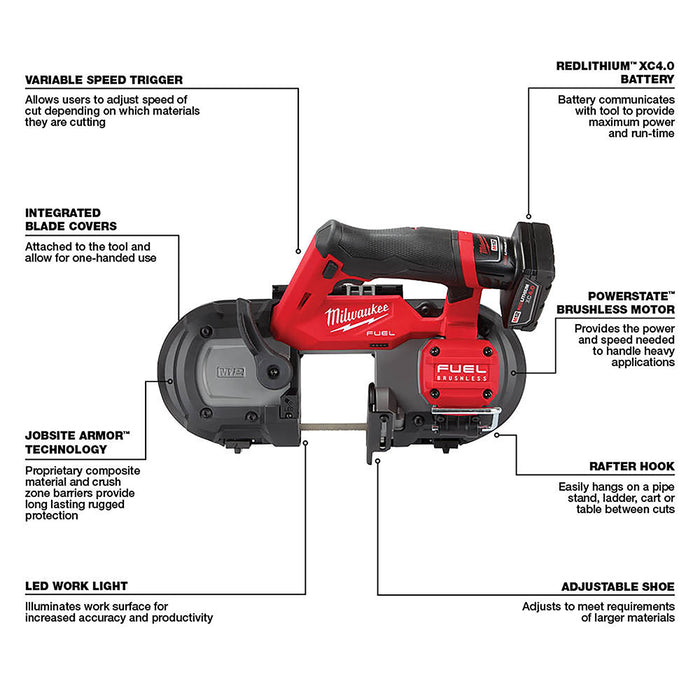 Milwaukee M12 FUEL Cordless Compact Band Saw Kit