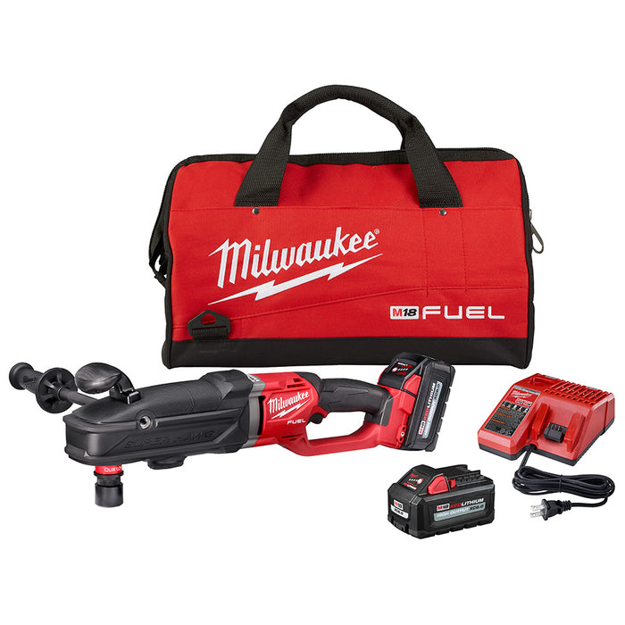 Milwaukee M18 FUEL Cordless Super Hawg Right Angle Drill with QUIK-LOK Kit