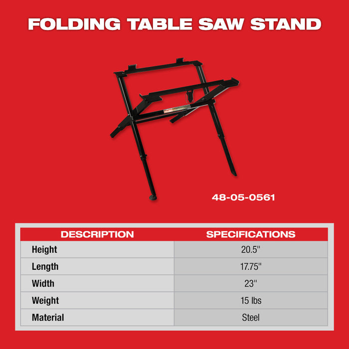 Milwaukee Folding Table Saw Stand