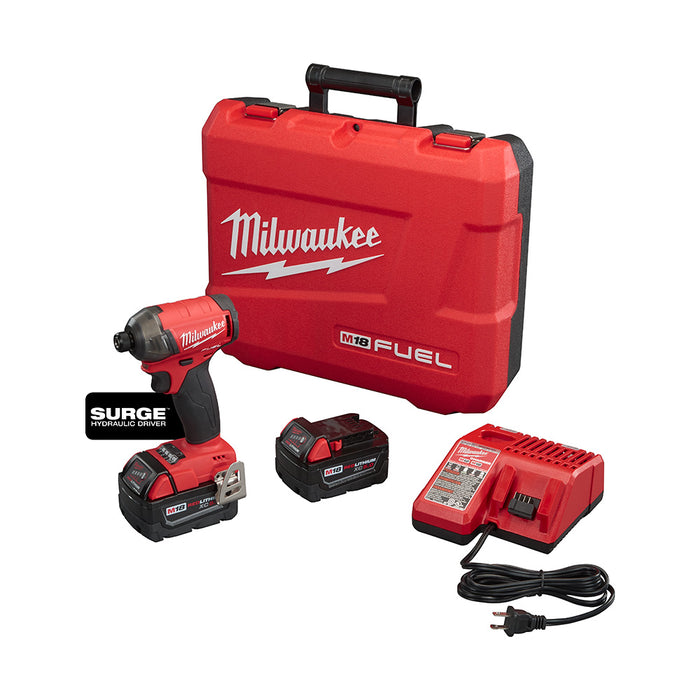 Milwaukee M18 FUEL Cordless SURGE 1/4" Hex Hydraulic Driver Kit