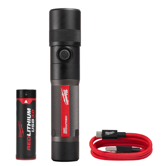 Milwaukee REDLITHIUM USB 1100L Twist Focus Flashlight