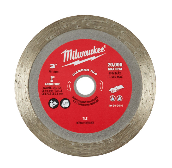 Milwaukee 3" Diamond Tile Blade