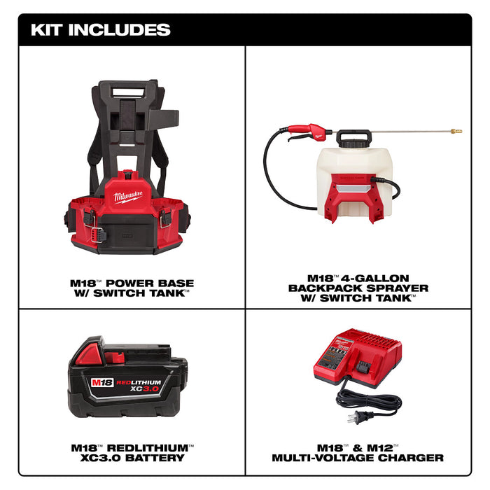 Milwaukee M18 4 gal. Backpack Sprayer Kit w/ SWITCH TANK