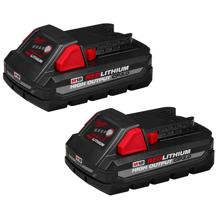 Milwaukee M18 REDLITHIUM HIGH OUTPUT CP 3.0Ah Battery - 2PK