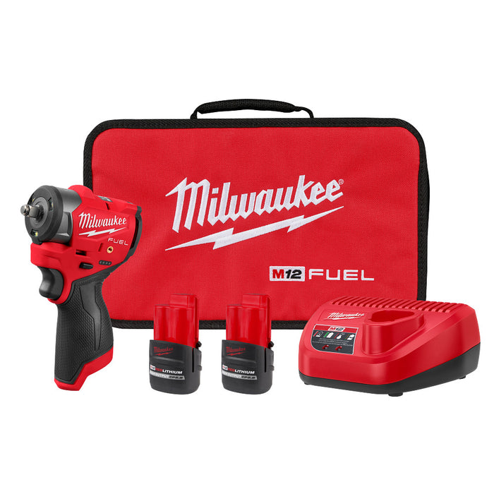 Milwaukee M12 FUEL 3/8" Subcompact Impact Wrench w/ Friction Ring Kit