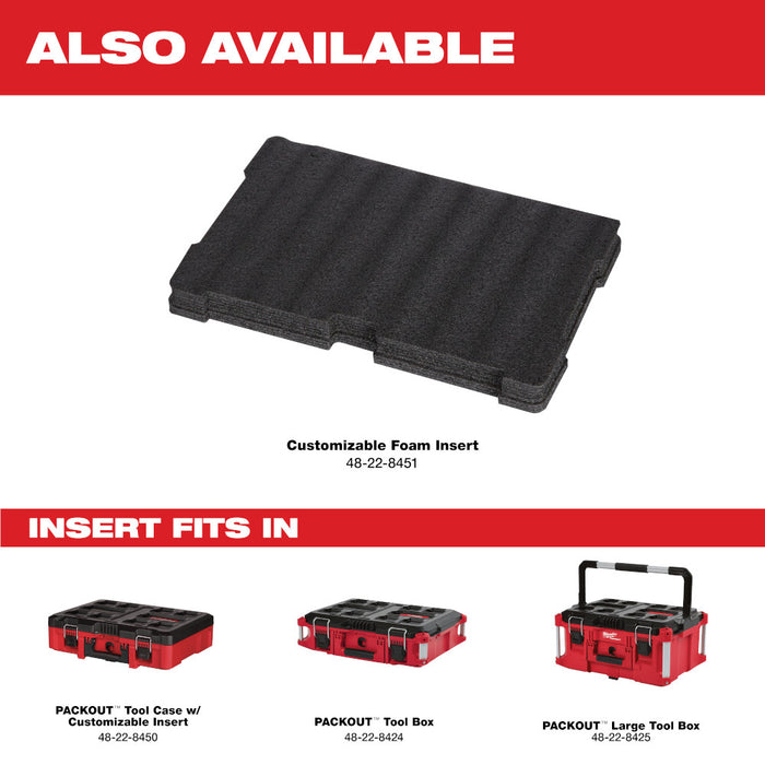 Milwaukee PACKOUT Tool Case with Foam Insert