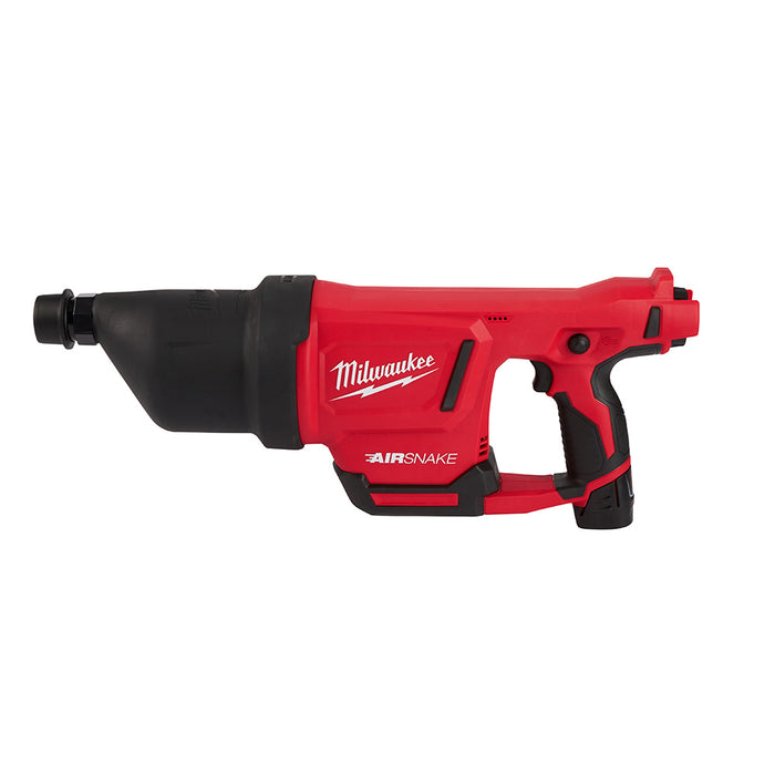 Milwaukee M12 Cordless AIRSNAKE Drain Cleaning Air Gun Kit-B