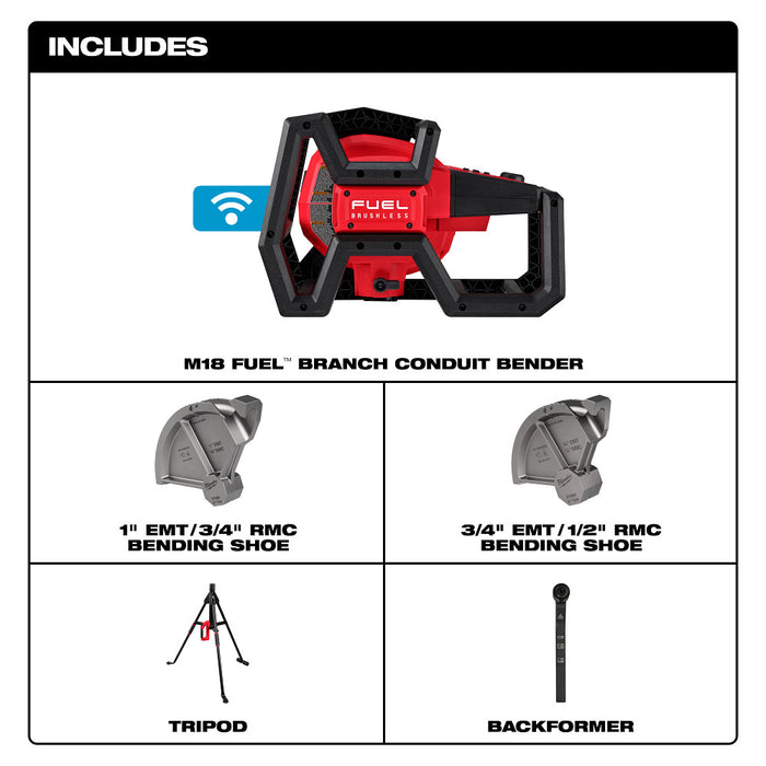 Milwaukee M18 FUEL Branch Conduit Bender w/ AUTO-ZERO