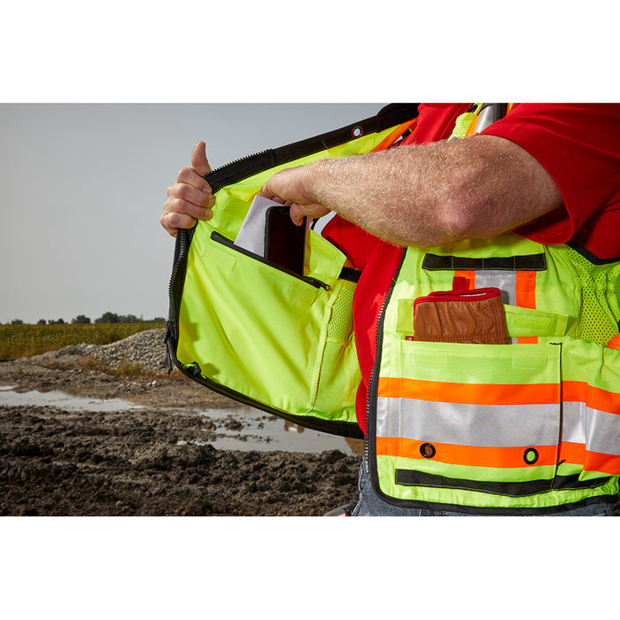 Milwaukee Class 2 Surveyor's High Visibility Safety Vest Yellow
