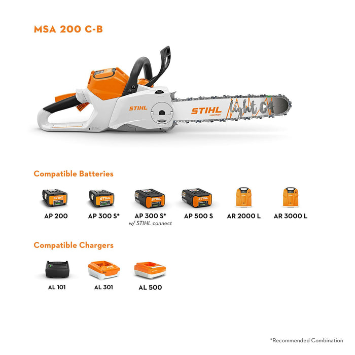 STIHL MSA 200 C-BQ 36V 10" Cordless Chainsaw (AP System) - Tool Only