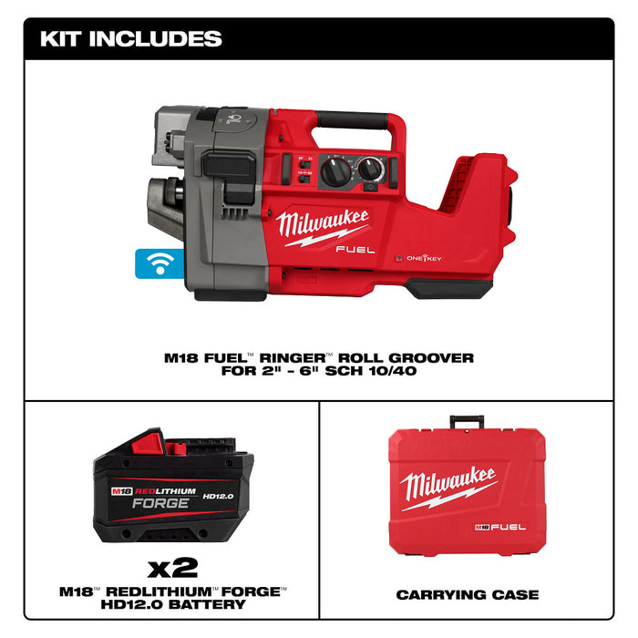 Milwaukee M18 FUEL RINGER™ Roll Groover For 2" - 6" Sch 10/40