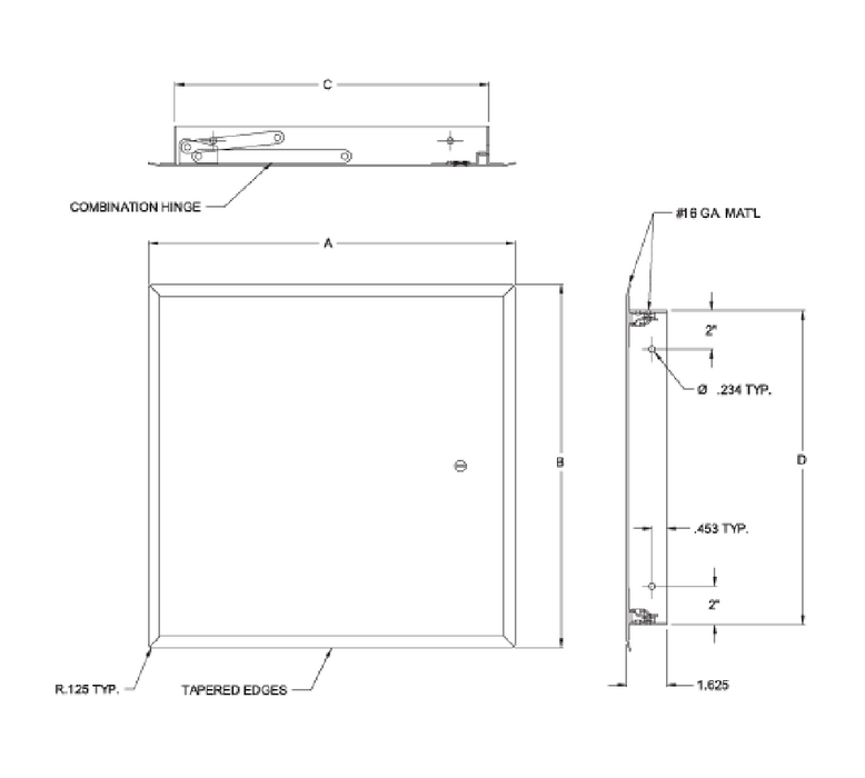 Acudor BP-2002 Flush Metal Access Door