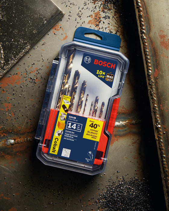 Bosch 14 pc. Cobalt M42 Drill Bit Set