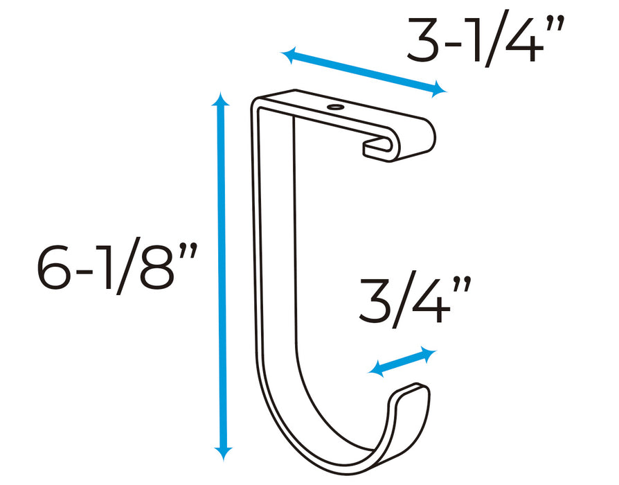 Crownwall 4PK Interior Hooks For Overhead Storage Rack