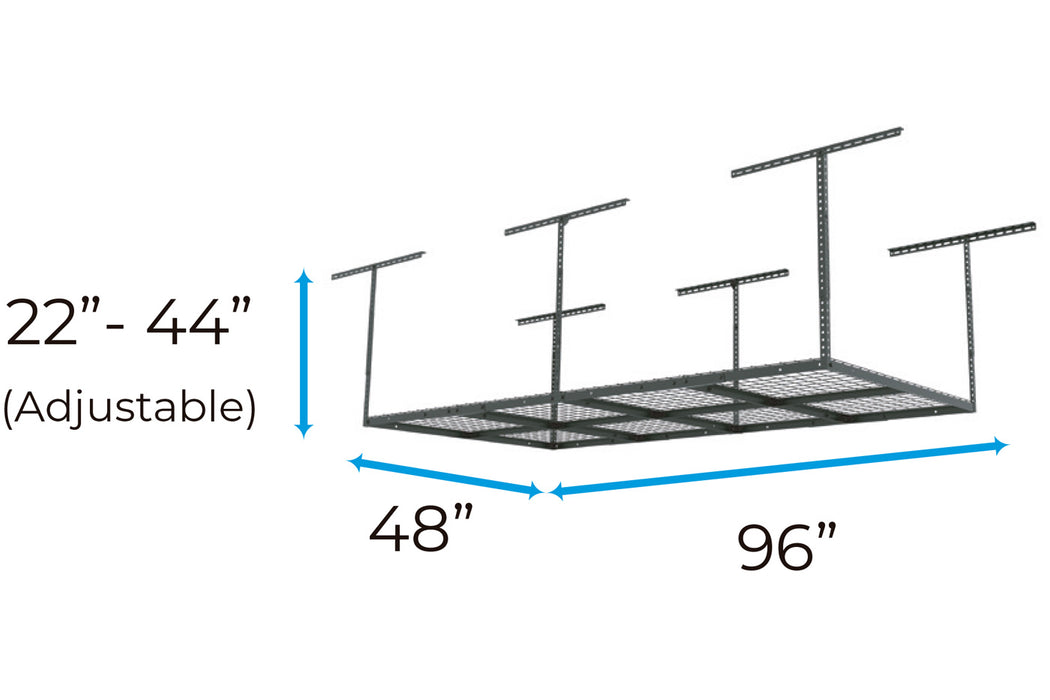 Crownwall Overhead Storage Ceiling Rack - 4ft x 8 ft