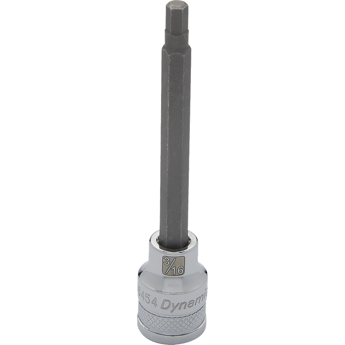 Dynamic 3/8" Drive SAE Long length Hex Head Chrome Bit Sockets