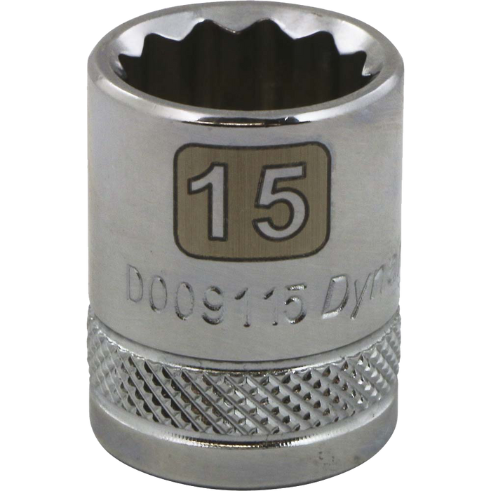 Dynamic 3/8" Drive, 12 Point Chrome Finish, Standard Length Metric Sockets