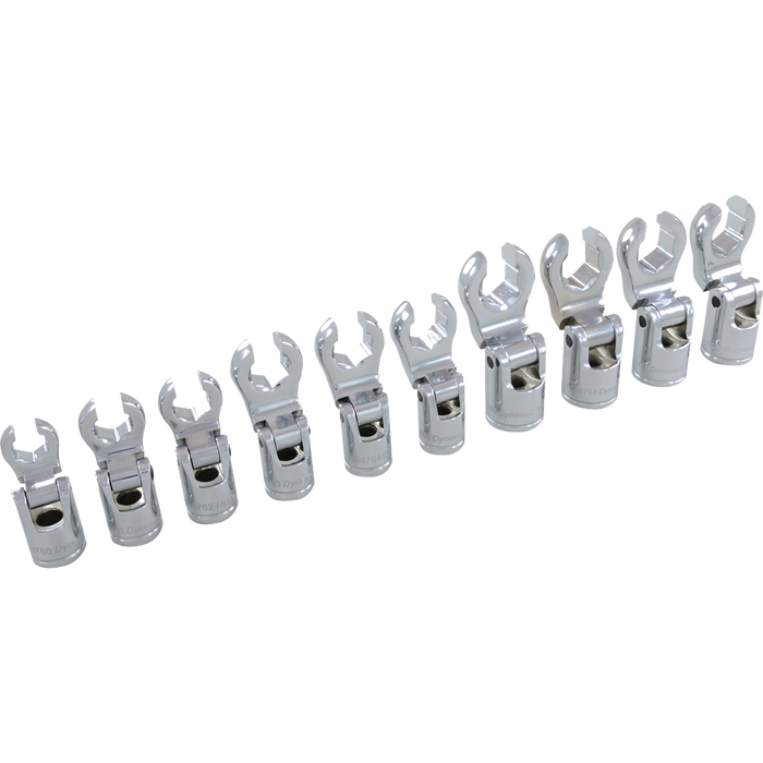 Dynamic 3/8" Drive, 10 Piece Flare Nut Metric Socket Set, 10mm - 19mm