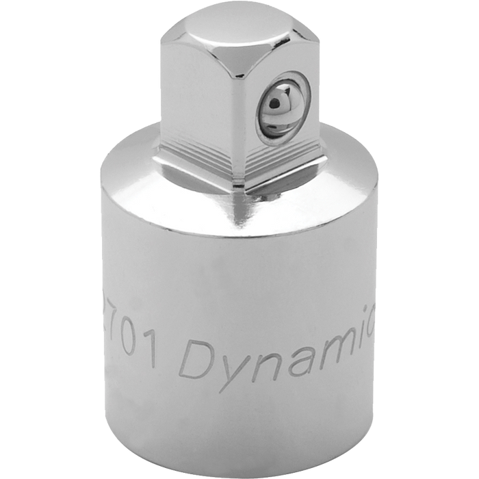Dynamic 1/2" Drive, Chrome Finish Adapters, 1/2" Female - 3/8" Male