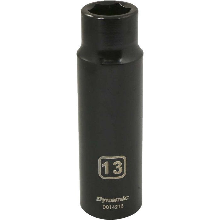 Dynamic 1/2" Drive, 6 Point Deep Length Metric Impact Sockets