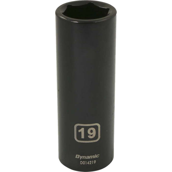 Dynamic 1/2" Drive, 6 Point Deep Length Metric Impact Sockets