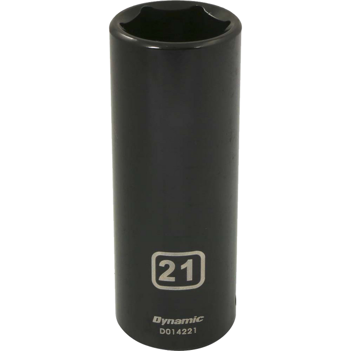 Dynamic 1/2" Drive, 6 Point Deep Length Metric Impact Sockets