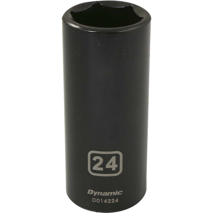 Dynamic 1/2" Drive, 6 Point Deep Length Metric Impact Sockets