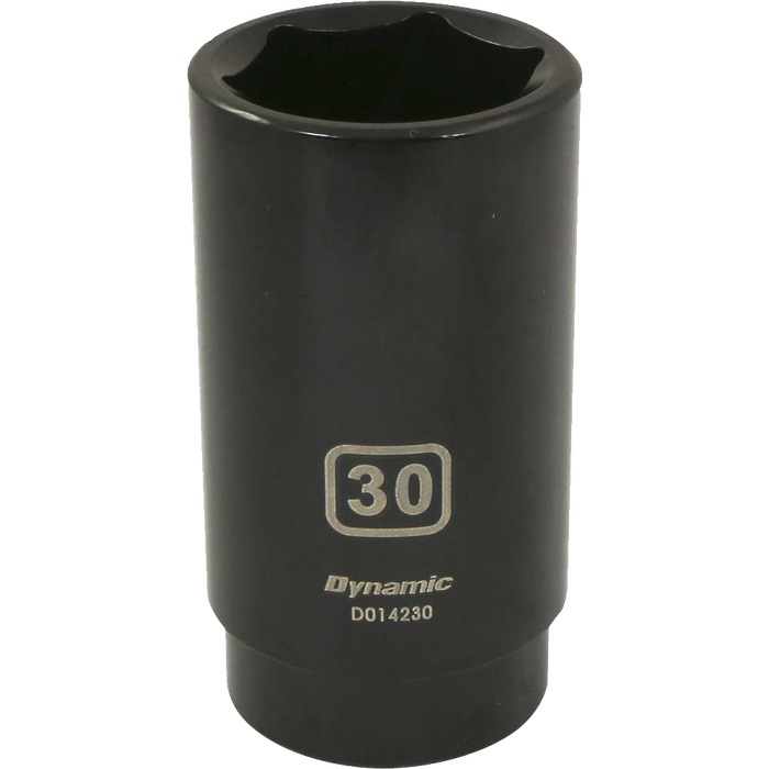 Dynamic 1/2" Drive, 6 Point Deep Length Metric Impact Sockets