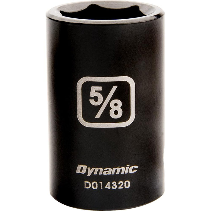 Dynamic 1/2" Drive, 6 Point Standard Length SAE Impact Sockets