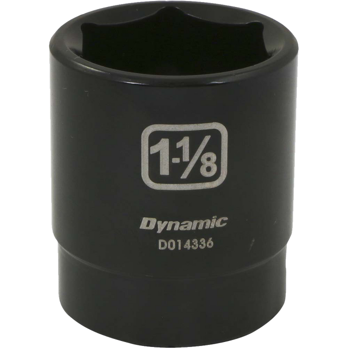 Dynamic 1/2" Drive, 6 Point Standard Length SAE Impact Sockets