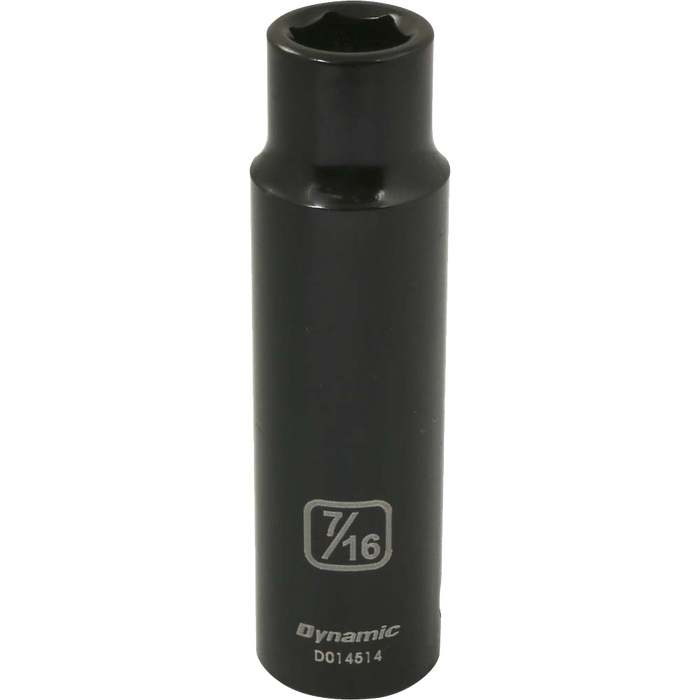 Dynamic 1/2" Drive, 6 Point Deep Length SAE Impact Sockets