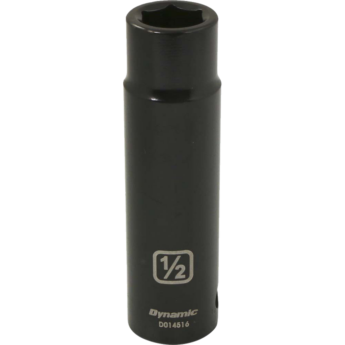 Dynamic 1/2" Drive, 6 Point Deep Length SAE Impact Sockets
