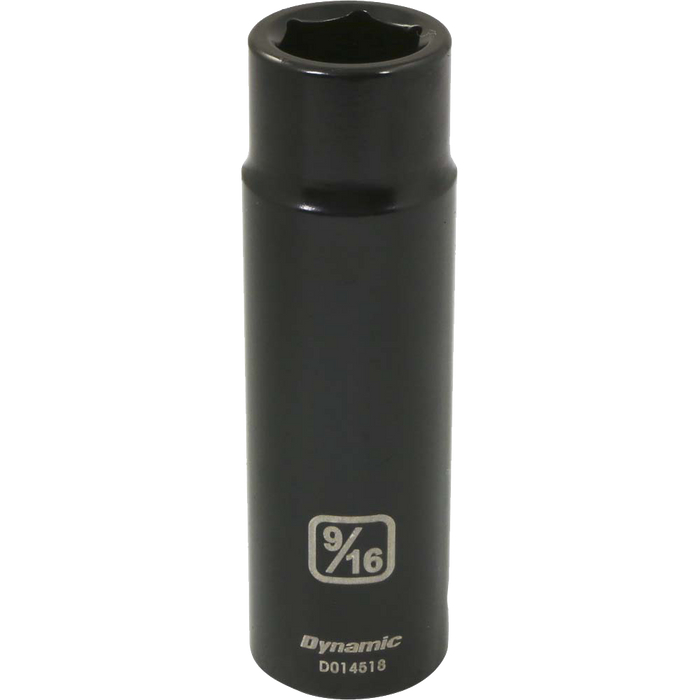 Dynamic 1/2" Drive, 6 Point Deep Length SAE Impact Sockets