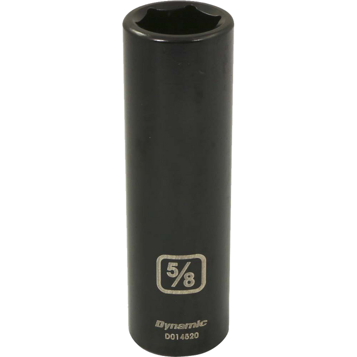 Dynamic 1/2" Drive, 6 Point Deep Length SAE Impact Sockets