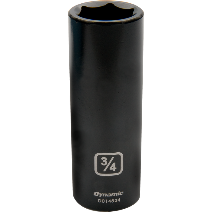 Dynamic 1/2" Drive, 6 Point Deep Length SAE Impact Sockets