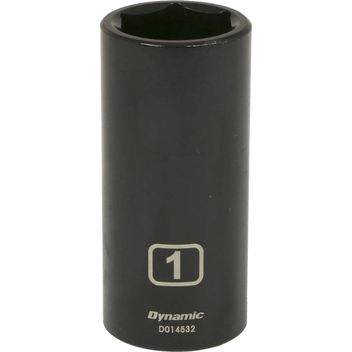 Dynamic 1/2" Drive, 6 Point Deep Length SAE Impact Sockets