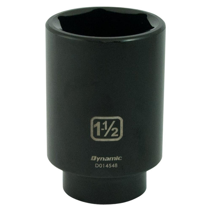 Dynamic 1/2" Drive, 6 Point Deep Length SAE Impact Sockets