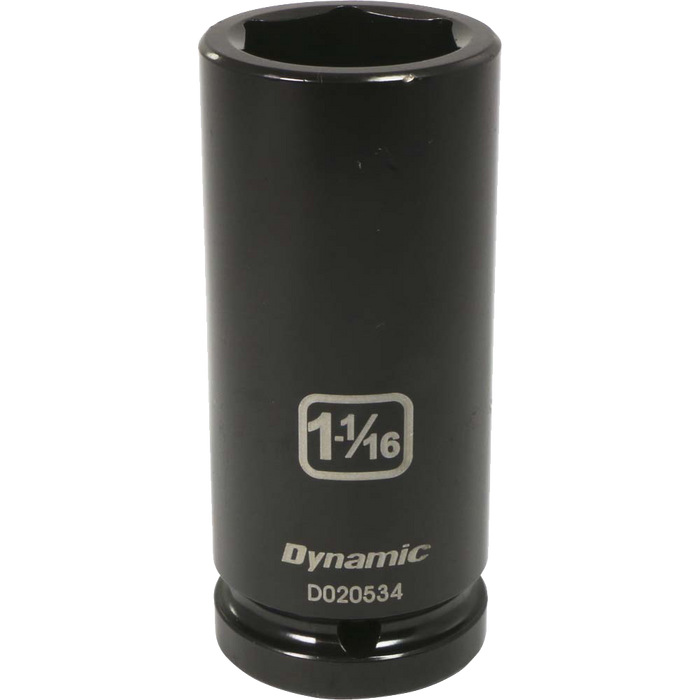 Dynamic 3/4" Drive, 6 Point Deep Length, SAE Impact Sockets