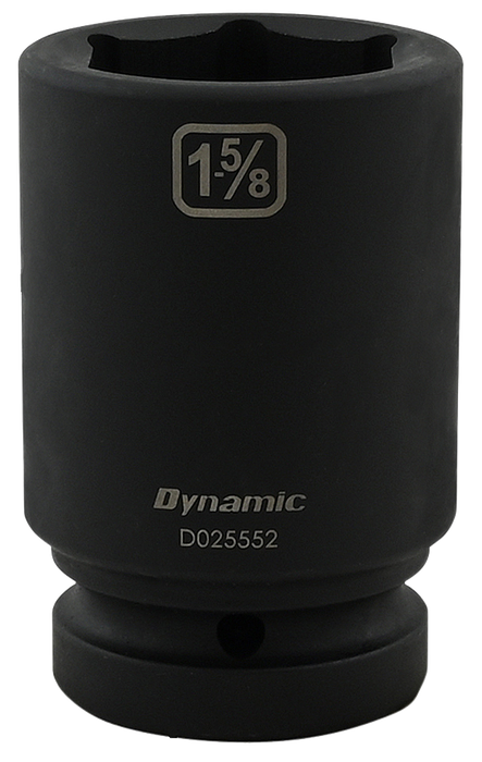 Dynamic 1" Drive 6 Point SAE, Deep Length Impact Sockets