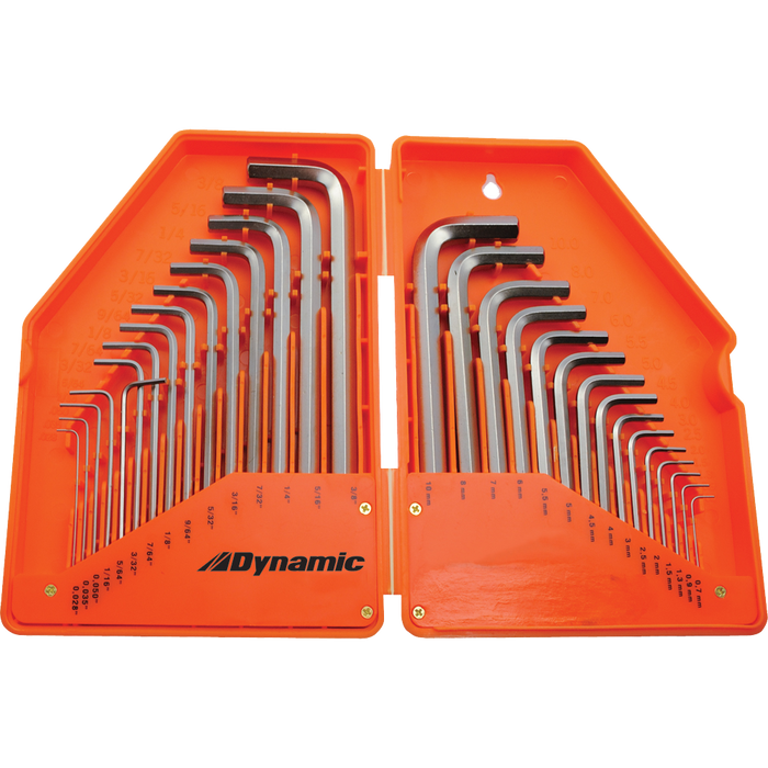 Dynamic 30 pc. SAE & Metric Hex Key Set - .028" - 3/8" & .7mm - 10mm