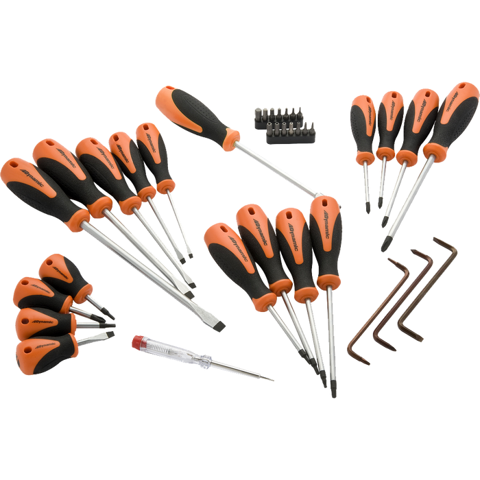 Dynamic 36 pc. Screwdriver & Bit Set w/ Comfort Grip Handles