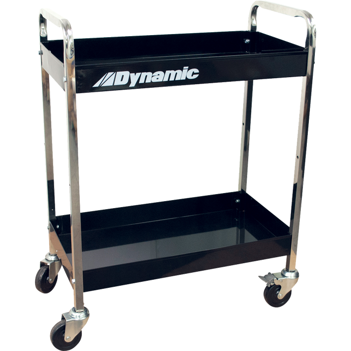 Dynamic 2 Tray Black Utility Cart
