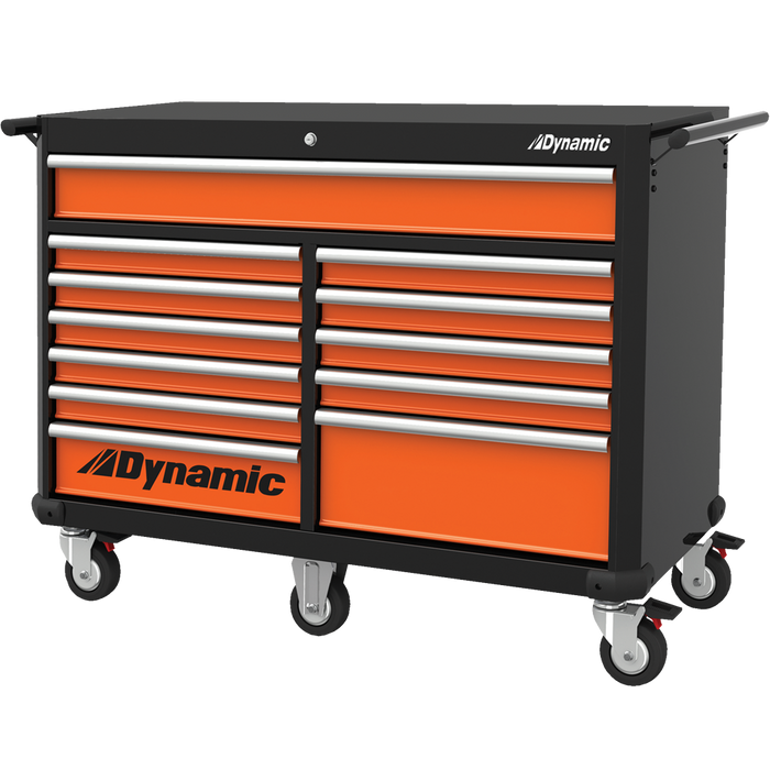Dynamic 53" 12 Drawer Roller Cabinet w/ Safety Latches