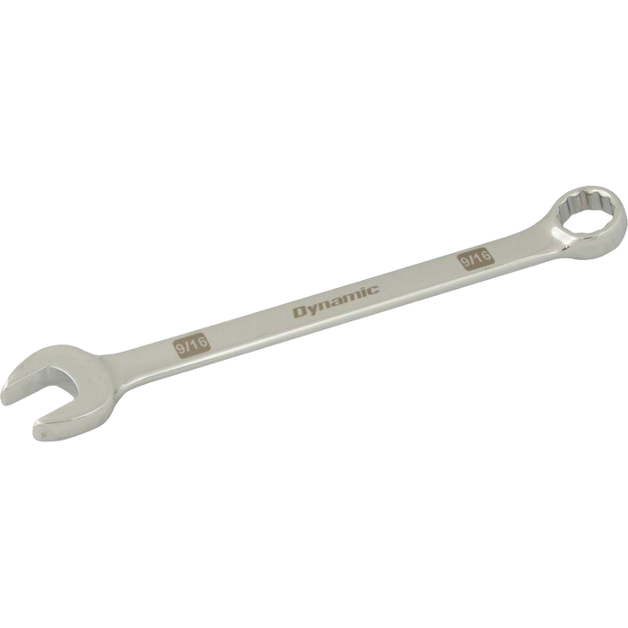 Dynamic 12 Point, Mirror Chrome Finish, SAE Combination Wrenches