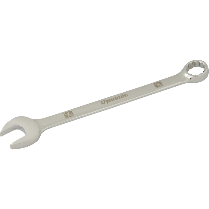 Dynamic 12 Point, Mirror Chrome Finish, SAE Combination Wrenches