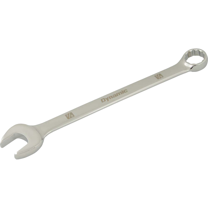 Dynamic 12 Point, Mirror Chrome Finish, SAE Combination Wrenches