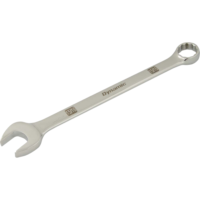Dynamic 12 Point, Mirror Chrome Finish, SAE Combination Wrenches